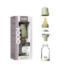BIBS  BIBS Biberon verre Round Latex  120 ml Slow  - Sage - BIBS Biberon verre Round Latex  120 ml Slow  - Sage - Biberonnerie - Repas