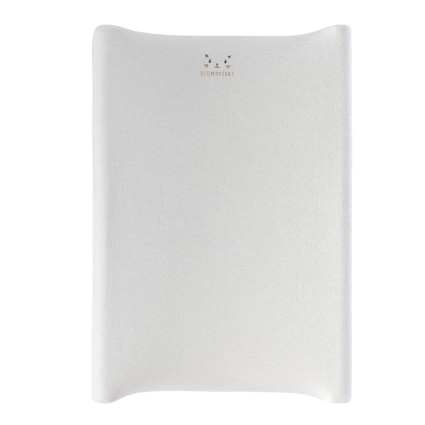 PREMAMAN Housse de matelas à langer en éponge Mon Petit Chat - Blanc - Tables et Matelas à langer  - Bain