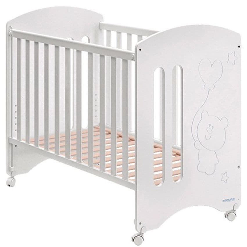 MICUNA Lit Globito 120x60 cm - Blanc - Bleu - Chambres, lits et berceaux  - Sommeil