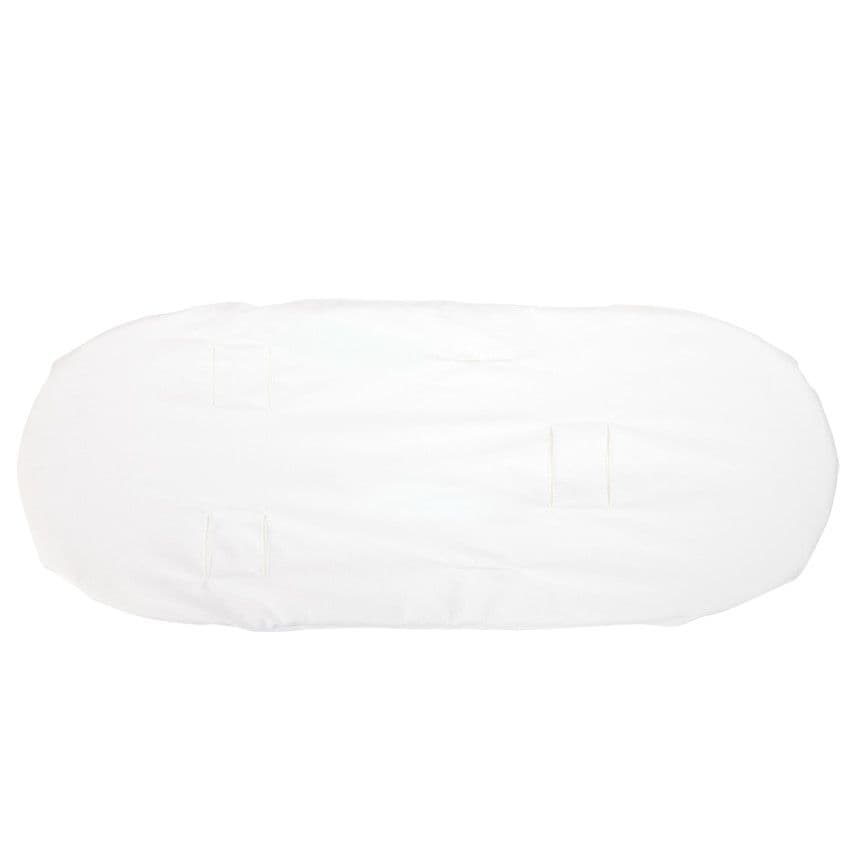 PREMAMAN Drap-housse 2 en 1 pour nacelle 30 x 75 cm blanc - Blanc - Drap housse, alèse et couverture - Sommeil