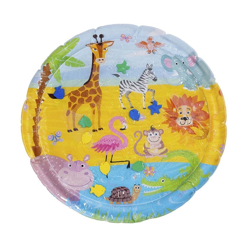 PREMAMAN Tapis d'eau Savane - Bleu - Jouet d'éveil - Éveil et jeux