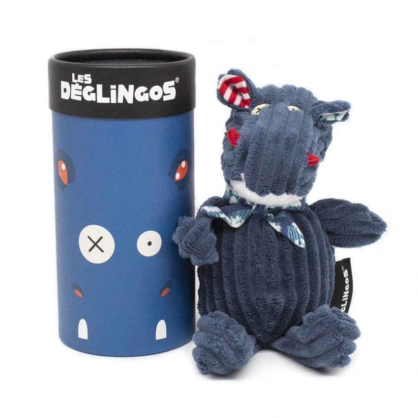 Deglingos Peluche Petit Simply Hippipos l'Hippo - Bleu - Doudous et peluches - Éveil et jeux