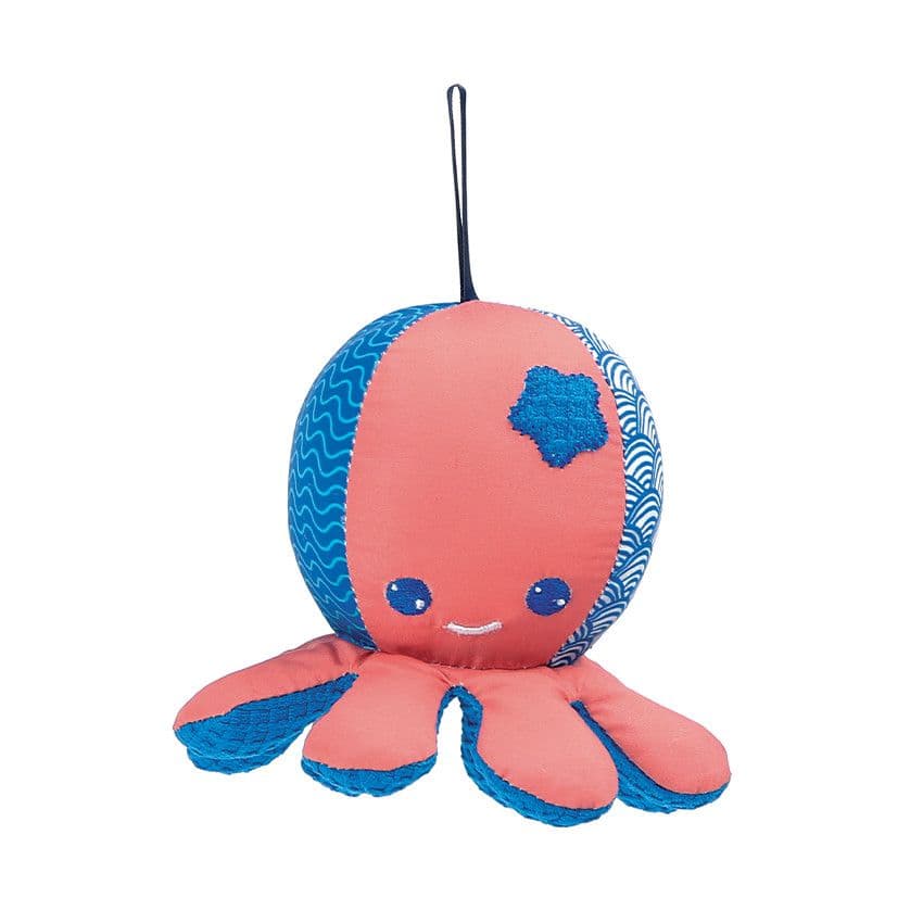 LUDI Éponge de bain pieuvre - Bleu - Jouet de bain - Bain