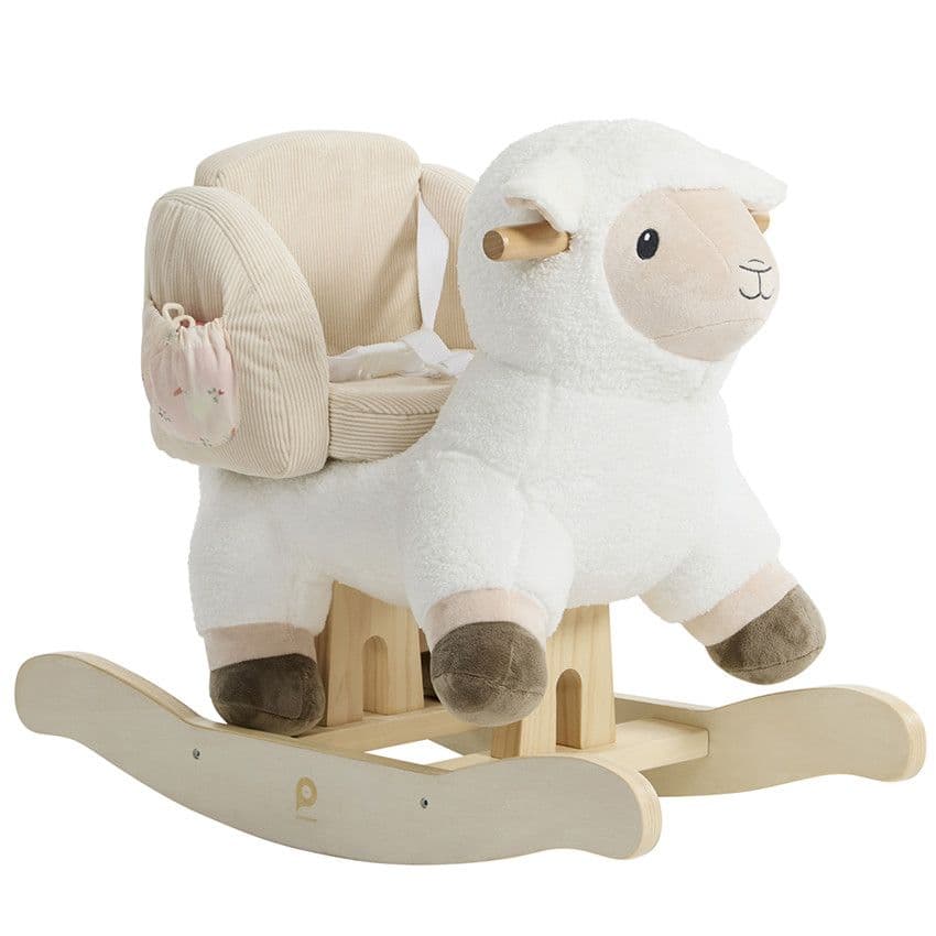 PREMAMAN Mouton à bascule avec 2 jouets sensoriels - Bleu - Jouet d'éveil - Éveil et jeux