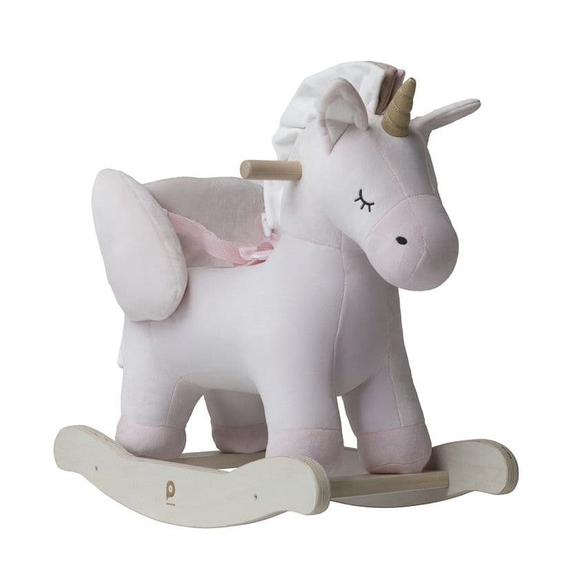 PREMAMAN Licorne à bascule rose clair - Bleu - Jouet d'éveil - Éveil et jeux