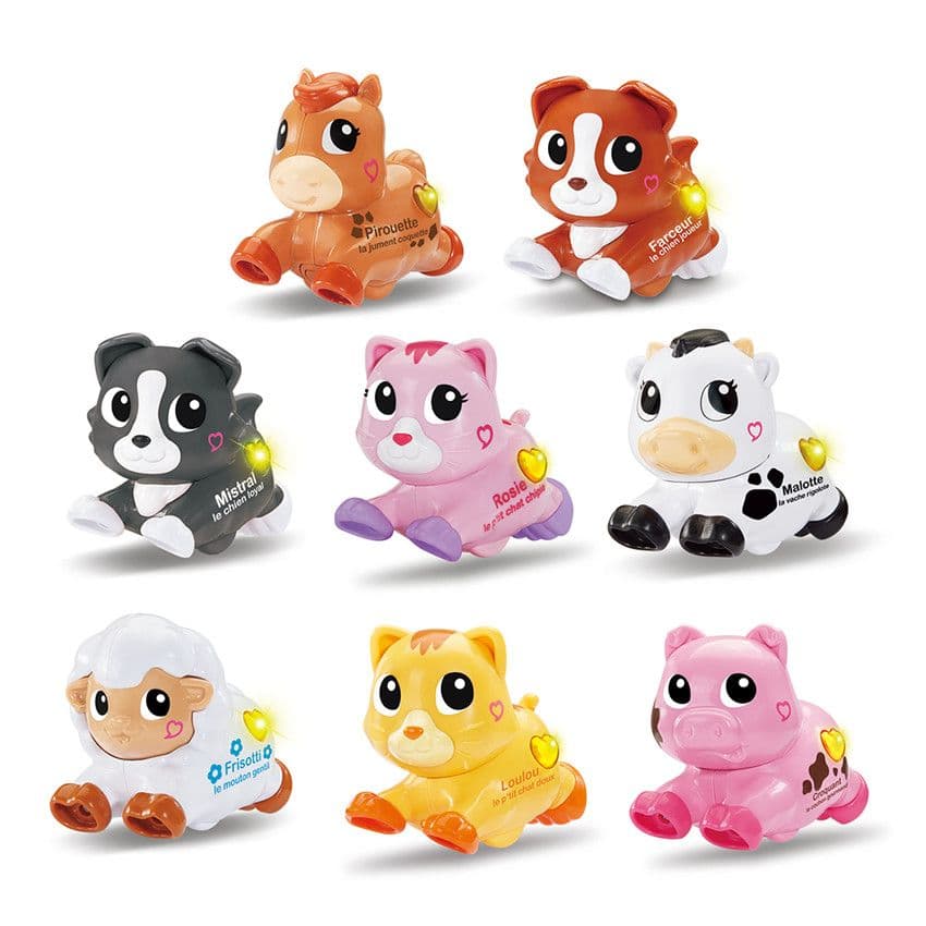 VTECH Tut Tut Animo Bisous FR - Bleu - Jouet d'éveil - Éveil et jeux