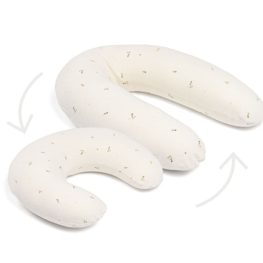 DOOMOO Coussin de grossesse & d'aillaitement Twisty 2-en-1 Sweety Cream - Bleu - Coussins allaitement - Sommeil