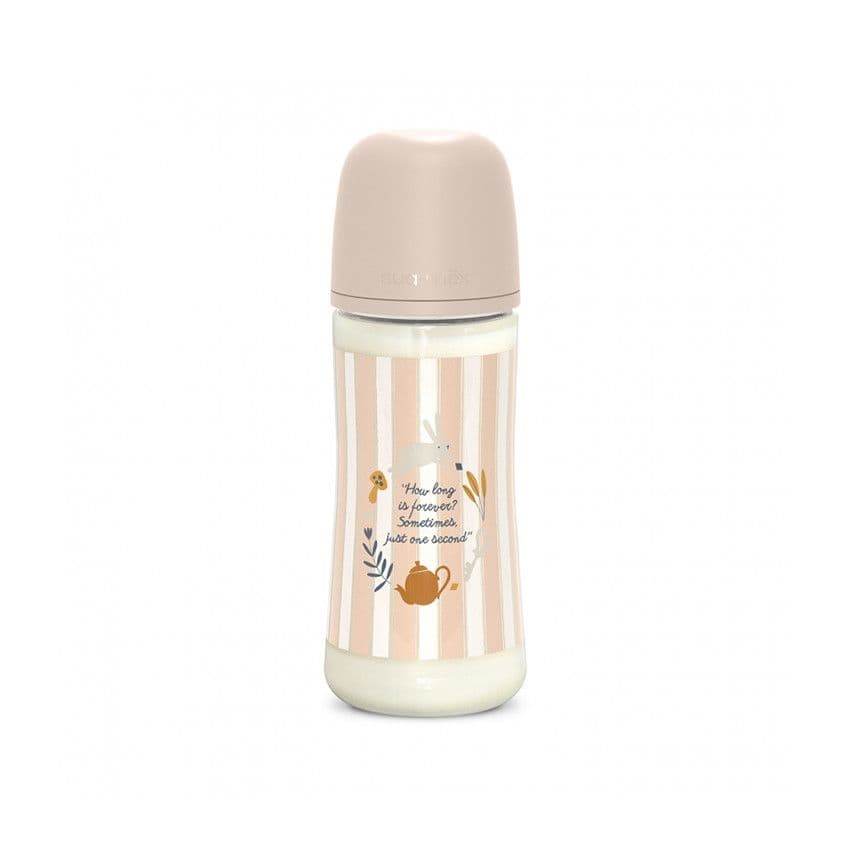 SUAVINEX Biberon avec tétine symétrique SX Pro L 360ml Wonderland rayé rose - Bleu - Biberonnerie - Repas