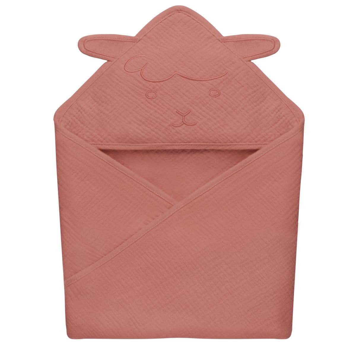 LIONELO Serviette de bain avec capuchon - corail - - Sorties de bain - Bain