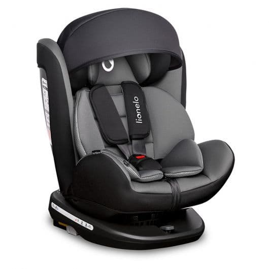 LIONELO Siège auto Lionelo Bastiaan Grey Black - - Groupe 0-1-2-3 (0 à 36 kg) - Sièges-autos